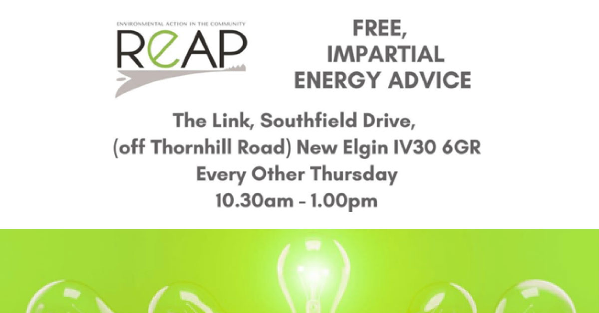 Image illustrating the news post `Free Energy Advice with REAP Scotland`