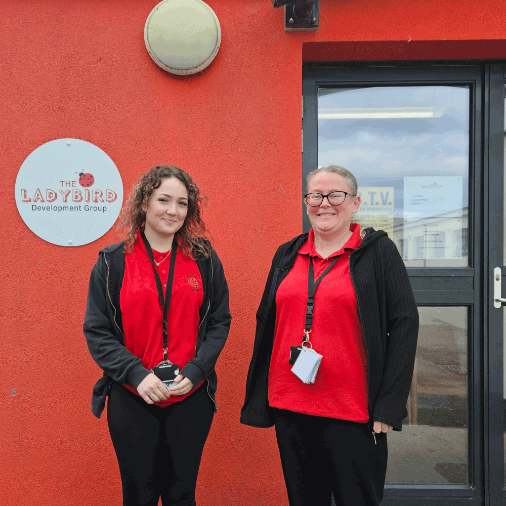 Moray SWAP participant and childcare staff at a local nursery placement.